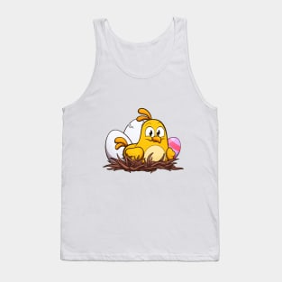 Cute Little Easter Chick In Nest Tank Top